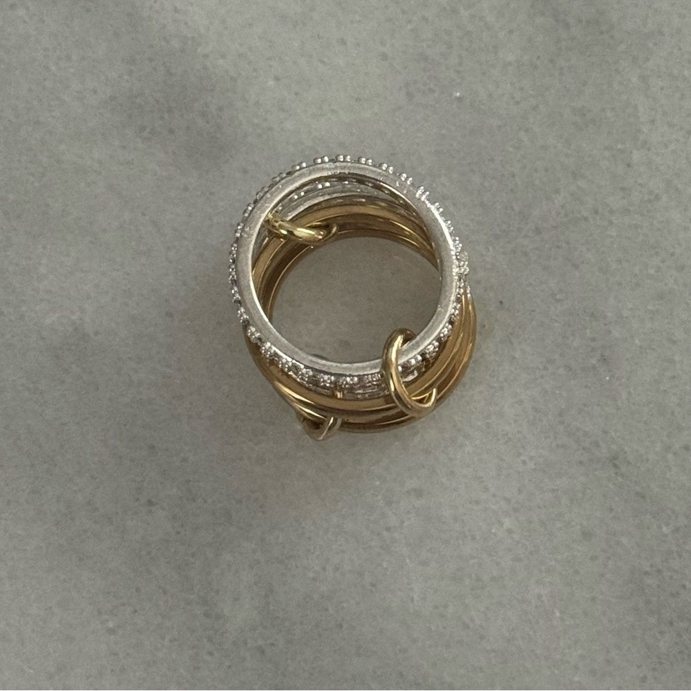 Gold Silver Crystal Stack Ring 

Size 7

Brand New - Picture 2 of 5